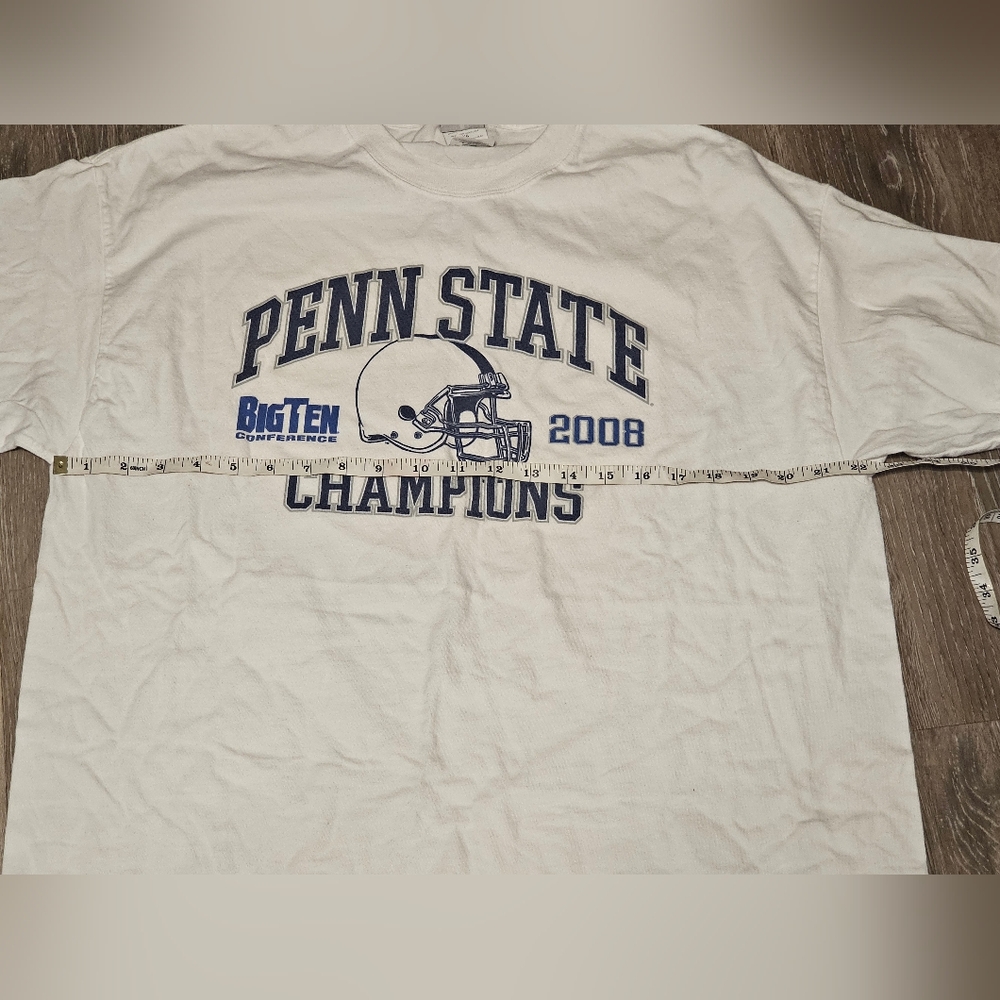 Penn State 2008‎ Champions White T-Shirt With Hanes Beefy Tag. Size XL